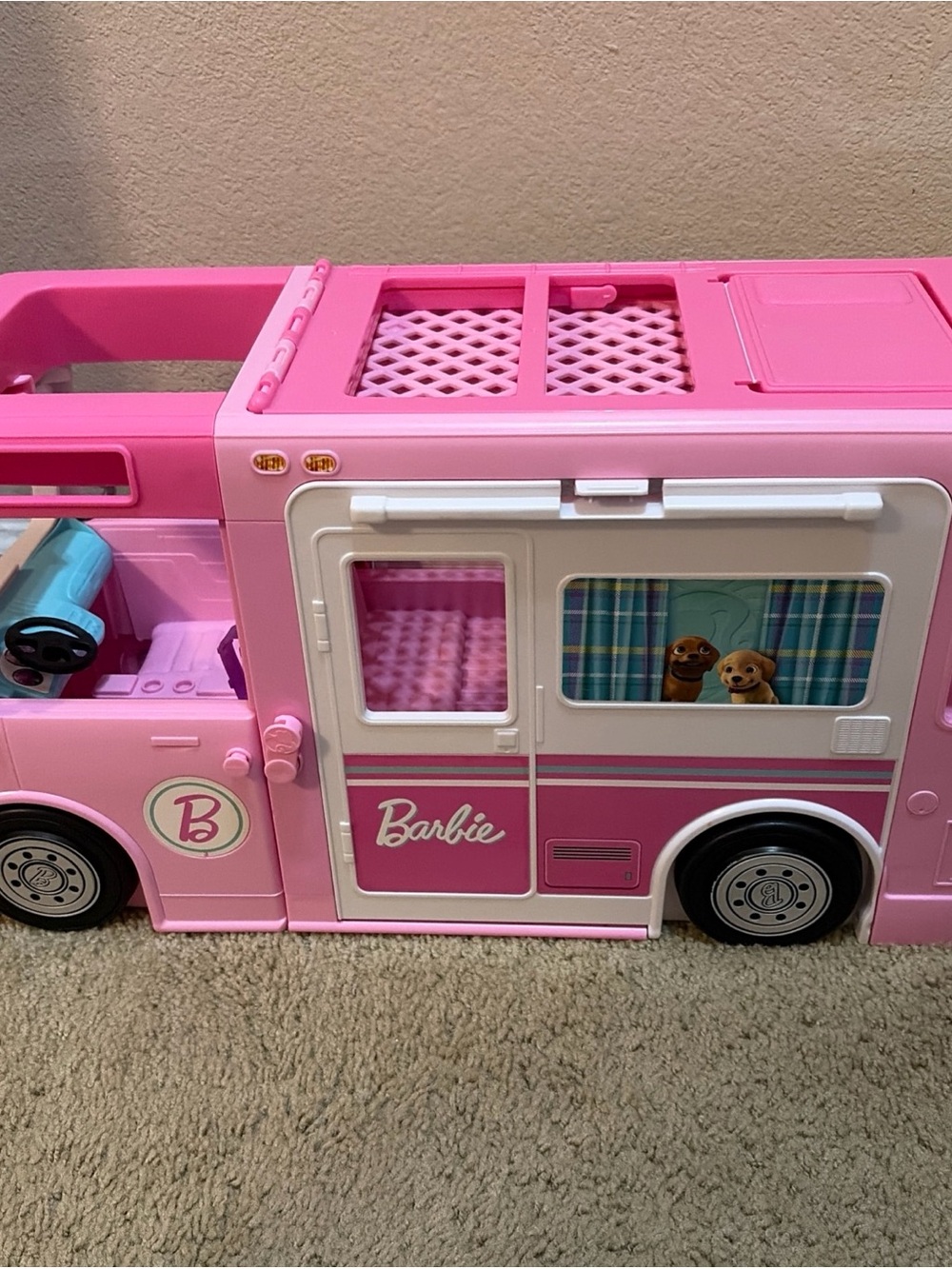 Barbie Pink and White Camper Playset